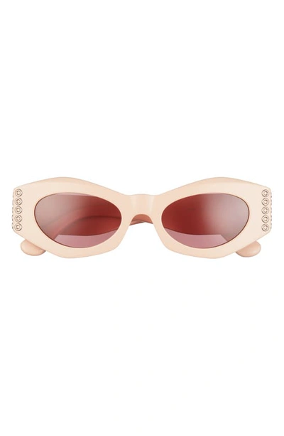 Alaïa Eyelet Acetate Butterfly Sunglasses In Pink