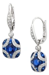 KWIAT ARGYLE BLUE SAPPHIRE & DIAMOND DROP EARRINGS