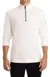 BUGATCHI QUARTER ZIP COTTON SWEATSHIRT