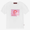 AIGNER AIGNER GIRLS WHITE COTTON T-SHIRT