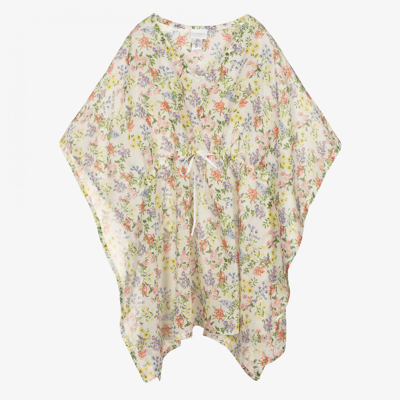 La Perla Teen Girls White Floral Kaftan