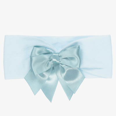 La Perla Babies' Girls Aqua Blue Bow Headband
