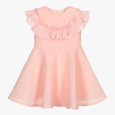 David Charles Kids' Girls Pink Plumeti Neoprene Dress