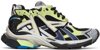 Balenciaga Panelled Chunky-sole Sneakers In Green Blue Grey