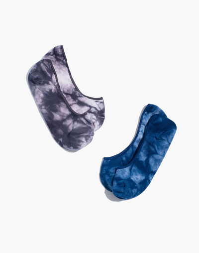 Mw Two-pack Tie-dye Low-profile Socks In Coal