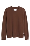 Reigning Champ Fleece Crewneck Sweater In Earth