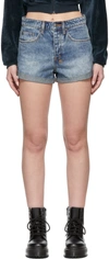 Ksubi Rollin' Out High Waist Denim Shorts In Haven