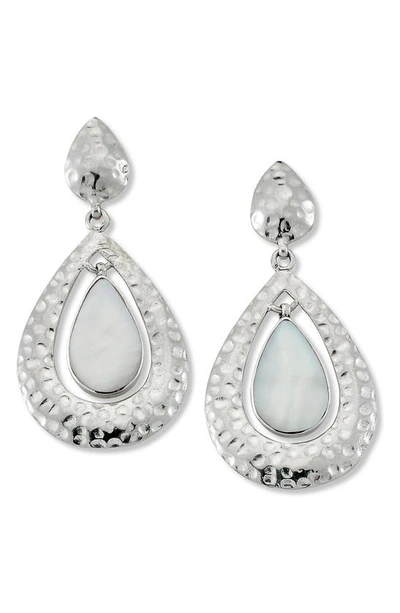 Samuel B. Sterling Silver Mother Of Pearl Drop Earrings In White