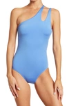Becca Color Code One Shoulder One Piece Swimsuit In Peri