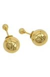 Adornia 14k Plated Double-sided Earrings In Yellow
