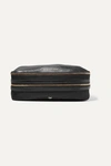 ANYA HINDMARCH TEXTURED LEATHER-TRIMMED SHELL JEWELRY CASE