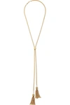 CHLOÉ Lynn tasseled gold-tone necklace