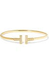 TIFFANY & CO T Wire 18-karat gold diamond bracelet