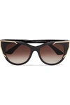THIERRY LASRY Butterscotchy cat-eye acetate and gold-plated sunglasses
