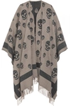 ALEXANDER MCQUEEN Skull-printed cashmere and wool-blend cape