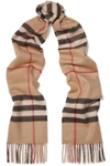 BURBERRY London checked cashmere scarf