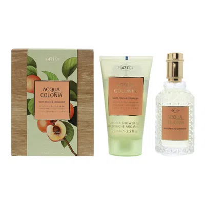 4711 Unisex Acqua Colonia White Peach & Coriander Gel Gift Set Fragrances 4011700747689 In Transparent