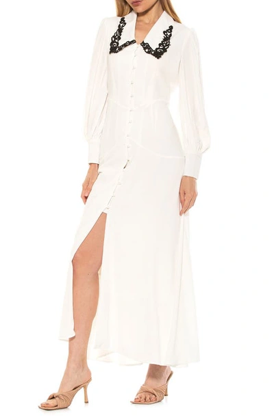 knee length dresses for ladies Alexia Admor Alexa Lace Trim Floral Print Dress - Lemoncello main image 0