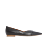 Malone Souliers Colette Patent-trimmed Leather Point-toe Flats In Blk Black