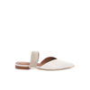 Malone Souliers Maisie Cord-trimmed Leather Point-toe Flats In Crm Cream
