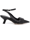 Vic Matie Chelsea Slash Mid-heel Pumps In Nero