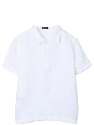 Il Gufo Babies' Logo-tag Polo Shirt In White
