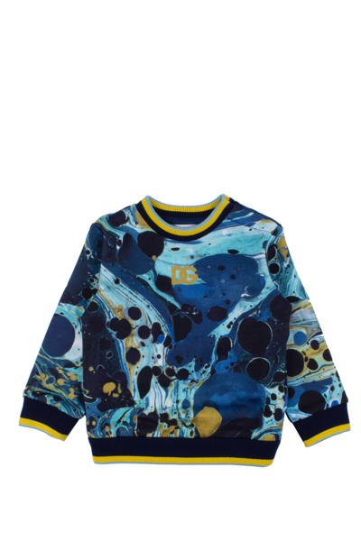 Dolce & Gabbana Babies' Abstract-print Cotton Sweatshirt In Multicolor