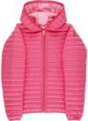 Save The Duck Teen Padded Hooded Jacket In Gem Pink