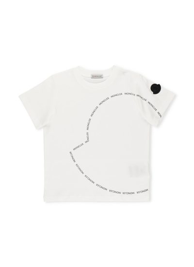 Moncler Kids' Cotton T-shirt In White