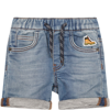 Timberland Patch-detail Drawstring-waist Denim Shorts In Denim