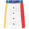 STELLA MCCARTNEY MULTICOLOR SKIRT FOR GIRL WITH PATCH LOGO