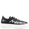 Mm6 Maison Margiela Sneakers In Leather In Black