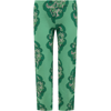 Mini Rodini Floral-print Organic Cotton Leggings In Green