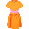 FENDI ORANGE DRESS FOR GIRL WITH DOUBLE FF