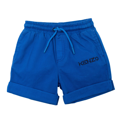 Kenzo Babies' Sports Shorts With Print In Blue