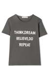 Zhoe & Tobiah Slogan-print Cotton T-shirt In Gray
