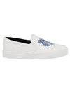 Kenzo White K-skate Tiger Slip-on Sneakers In Blanc