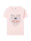KENZO PINK T-SHIRT WITH PRINT