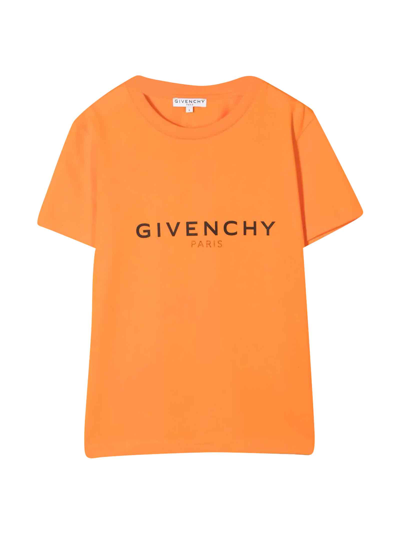 Givenchy Kids' Orange Unisex T-shirt With Print