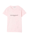 GIVENCHY PINK GIRL T-SHIRT WITH PRINT