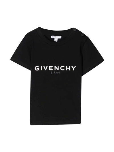 Givenchy Babies' Black Unisex T-shirt With Print In Nero
