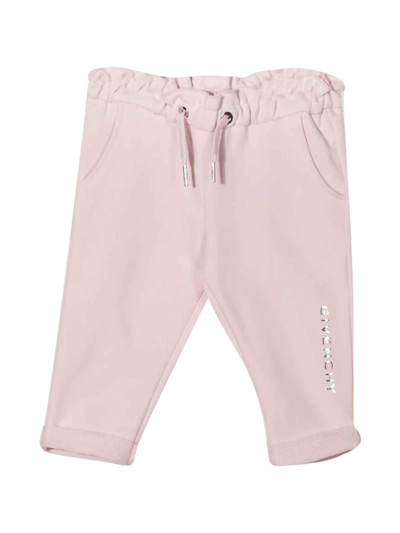 Givenchy Pink Sweatpant For Baby Girl With Logo