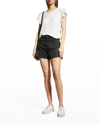 Paige Linnea Flutter Sleeve T-shirt In White
