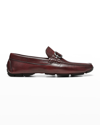 Donald J Pliner Men's Dacio Leather Drivers In Oxblood