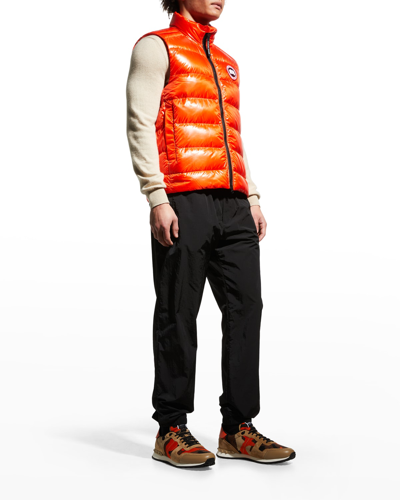 Canada Goose Crofton Slim-fit Quilted Recycled Nylon-ripstop Down Gilet In Orange