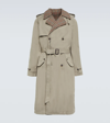 Balenciaga Double-breasted Reversible Trench Coat In Beige/brown
