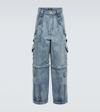 Balenciaga Raver Relaxed-fit Wide-leg Denim Jeans In Pale Blue
