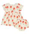 Bobo Choses Baby Off-white Petunia All-over Bloomers & Dress Set In Offwhite