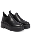 THE ROW ROBIN LEATHER FLATFORM ANKLE BOOTS