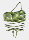 Agua By Agua Bendita Azucena One-shoulder Printed Recycled Bikini Top In Palma Mangle Dia